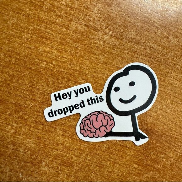Quirky Sticker with Brain Design - Picture 1 of 1
